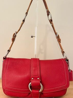 🍒 Rare  Coach Cherry Red Soho Flap Bag 🍒